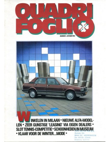 1983 ALFA ROMEO QUADRIFOGLIO MAGAZINE 4 NEDERLANDS