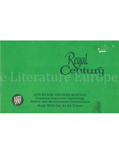 1979 BUICK REGAL | CENTURY OWNERS MANUAL ENGLISH