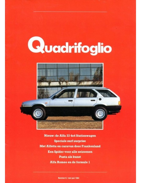 1984 ALFA ROMEO QUADRIFOGLIO MAGAZINE 6 NEDERLANDS
