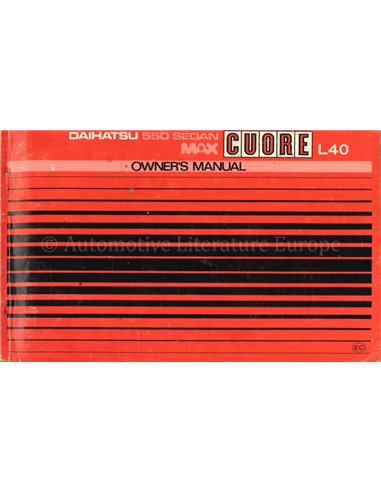 1984 DAIHATSU CUORE INSTRUCTIEBOEKJE ENGELS