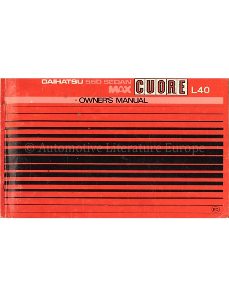 1984 DAIHATSU CUORE INSTRUCTIEBOEKJE ENGELS