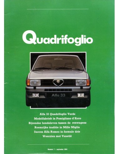 1984 ALFA ROMEO QUADRIFOGLIO MAGAZINE 7 NEDERLANDS