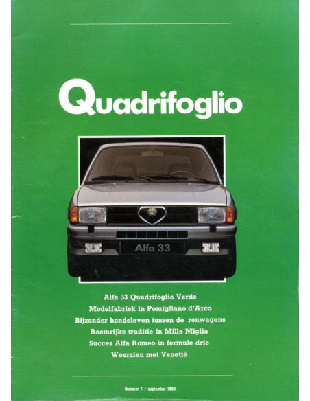 1984 ALFA ROMEO QUADRIFOGLIO MAGAZINE 7 NEDERLANDS