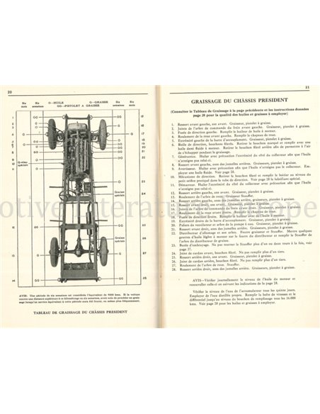 1927 STUDEBAKER | ERSKINE BETRIEBSANLEITUNG FRANZÖSISCH