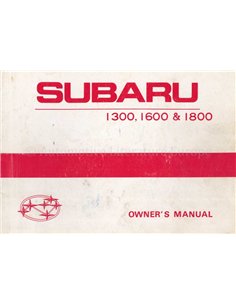 1979 SUBARY 1300 | 1600 | 1800 OWNERS MANUAL ENGLISH