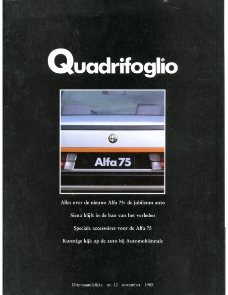 1985 ALFA ROMEO QUADRIFOGLIO MAGAZINE 12 NEDERLANDS
