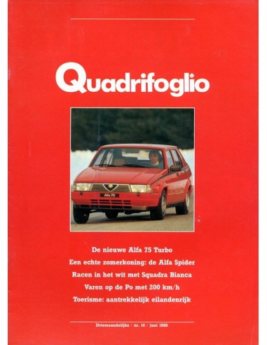 1986 ALFA ROMEO QUADRIFOGLIO MAGAZINE 14 NEDERLANDS