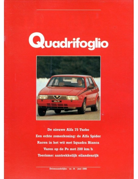 1986 ALFA ROMEO QUADRIFOGLIO MAGAZINE 14 NEDERLANDS