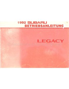 1991 SUBARU LEGACY OWNERS MANUAL GERMAN