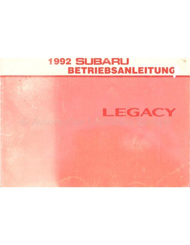 1991 SUBARU IMPREZA INSTRUCTIEBOEKJE DUITS