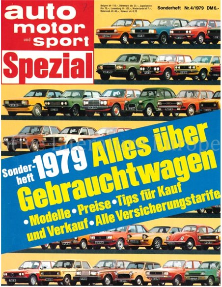1979 AUTO MOTOR UND SPORT GEBRAUCHTWAGEN JAARBOEK DUITS 