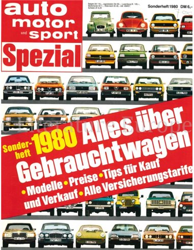 1980 AUTO MOTOR UND SPORT GEBRAUCHTWAGEN YEARBOOK GERMAN 