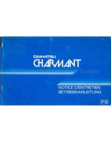 1972 DAIHATSU CHARMANT OWNERS MANUAL FRENCH | GERMAN