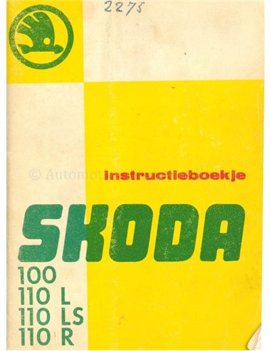 1973 SKODA 100 | 110 INSTRUCTIEBOEKJE NEDERLANDS