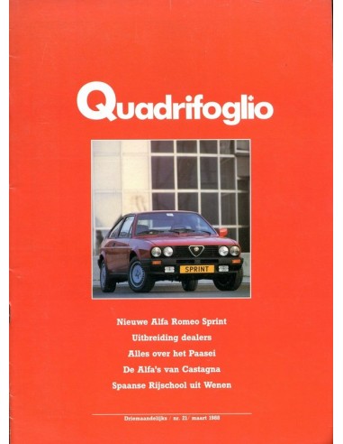 1988 ALFA ROMEO QUADRIFOGLIO MAGAZINE 21 NEDERLANDS