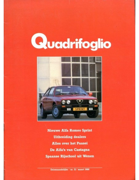 1988 ALFA ROMEO QUADRIFOGLIO MAGAZINE 21 NEDERLANDS