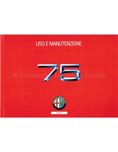 1991 ALFA ROMEO 75 INSTRUCTIEBOEKJE ITALIAANS