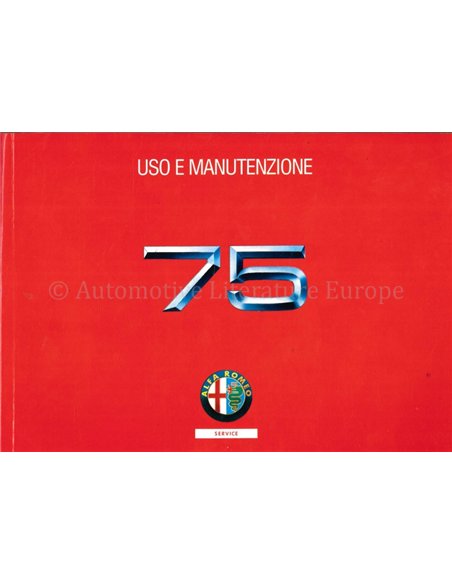 1991 ALFA ROMEO 75 INSTRUCTIEBOEKJE ITALIAANS