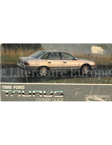 1986 FORD TAURUS BETRIEBSANLEITUNG ENGLISCH (USA)