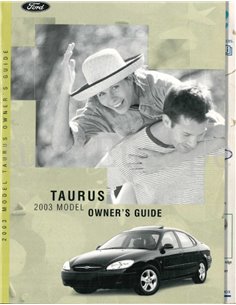 2003 FORD TAURUS BETRIEBSANLEITUNG ENGLISCH (USA)