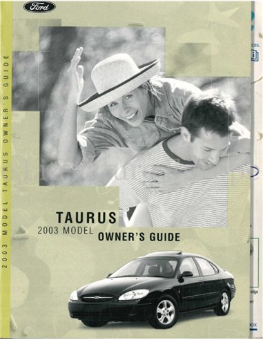 2003 FORD TAURUS BETRIEBSANLEITUNG ENGLISCH (USA)