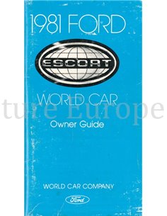 1981 FORD ESCORT INSTRUCTIEBOEKJE ENGELS (USA)