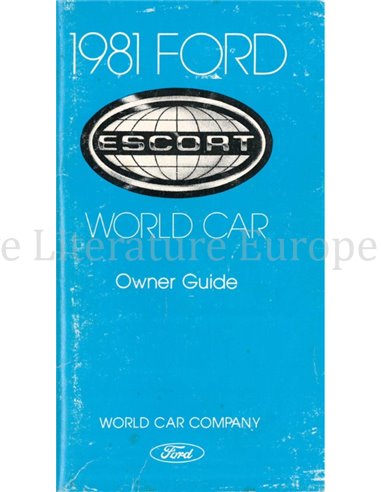 1981 FORD ESCORT OWNERS MANUAL ENGLISH (US)