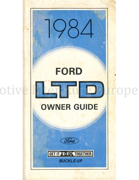 1984 FORD LTD INSTRUCTIEBOEKJE ENGELS (USA)
