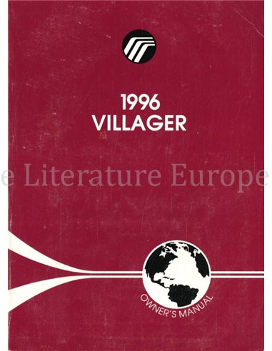 1996 FORD VILLAGER OWNERS MANUAL ENGLISH (US)