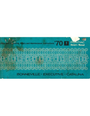 1970 PONTIAC BONNEVILLE | EXECUTIVE | CATALINA OWNERS MANUAL ENGLISH (US)