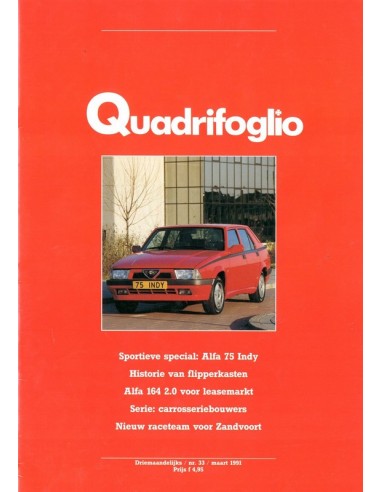 1991 ALFA ROMEO QUADRIFOGLIO MAGAZINE 33 NEDERLANDS