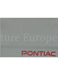 1993 PONTIAC TRANS SPORT BETRIEBSANLEITUNG & BORDMAPPE ENGLISCH (USA) 2