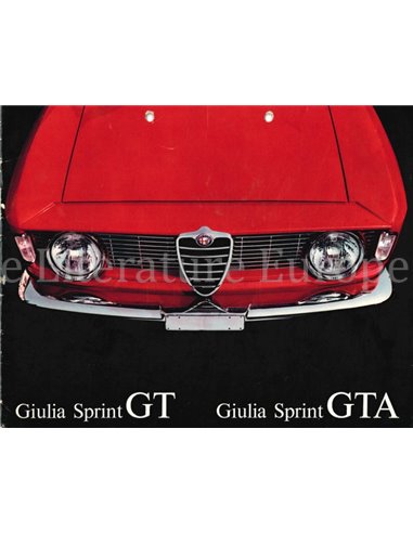 1965 ALFA ROMEO GIULIA SPRINT GT | GTA BROCHURE GERMAN