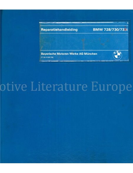 1980 BMW 728 | 730 | 735i (E23) WERKSTATTHANDBUCH NIEDERLÄNDISCH