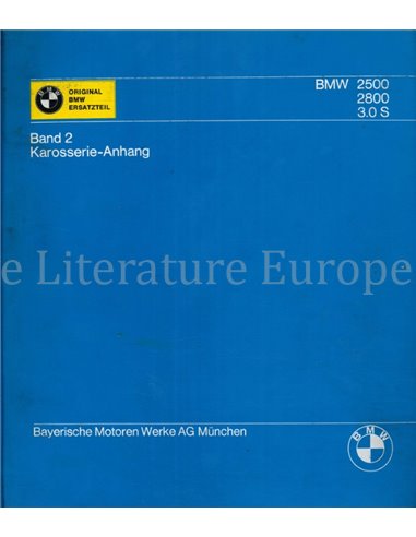 1970 BMW 2500 | 2800 | 3.0 S (E3) SPARE PARTS CATALOG MULTI