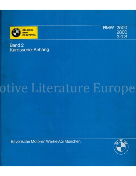 1970 BMW 2500 | 2800 | 3.0 S (E3) SPARE PARTS CATALOG MULTI