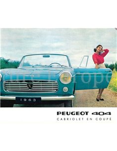 1963 PEUGEOT 404 CABRIOLET | COUPE BROCHURE DUTCH