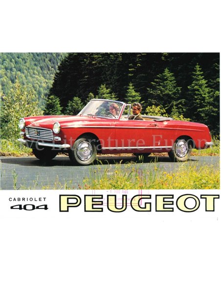 1965 PEUGEOT 404 CABRIOLET | COUPE BROCHURE NEDERLANDS