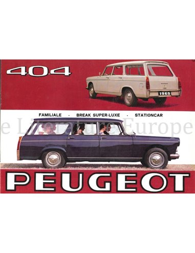 1965 PEUGEOT 404 BREAK PROSPEKT NIEDERLÄNDISCH