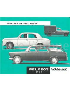 1963 PEUGEOT 403 | 404 DIESEL BROCHURE NEDERLANDS