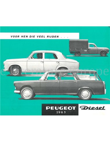 1963 PEUGEOT 403 | 404 DIESEL PROSPEKT NIEDERLÄNDISCH
