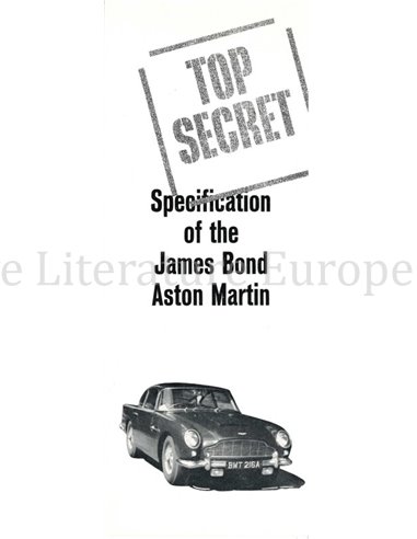 1965 ASTON MARTIN DB5 (JAMES BOND) BROCHURE ENGLISH