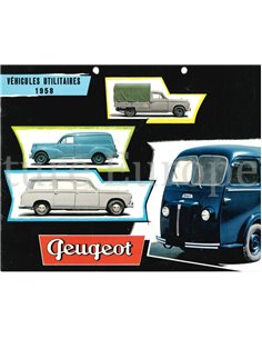 1958 PEUGEOT BEDRIJFSAUTO'S PROGRAMMA BROCHURE FRANS