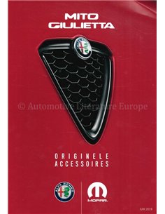2019 ALFA ROMEO MITO | GIULIETTA ACCESSOIRES BROCHURE NEDERLANDS