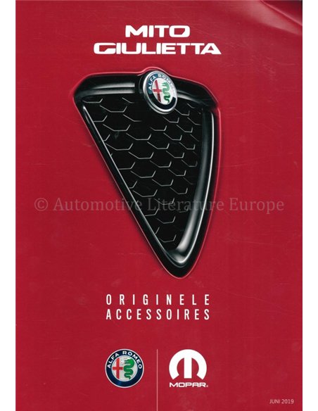 2019 ALFA ROMEO MITO | GIULIETTA ACCESSOIRES BROCHURE NEDERLANDS