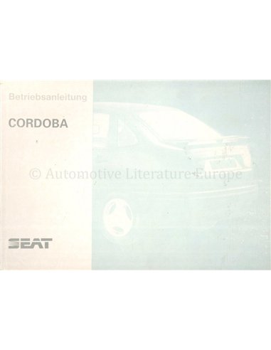 1997 SEAT CÓRDOBA OWNERS MANUAL GERMAN