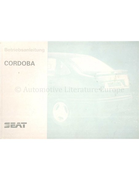1997 SEAT CÓRDOBA INSTRUCTIEBOEKJE DUITS