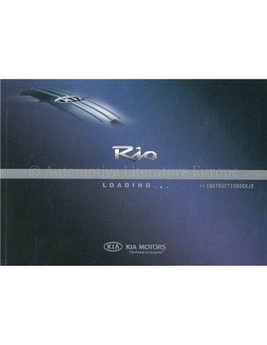 2005 KIA RIO OWNERS MANUAL DUTCH
