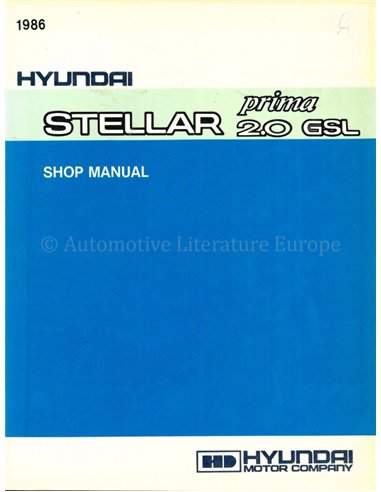 1986 HYUNDAI STELLAR PRIMA WERKPLAATSHANDBOEK