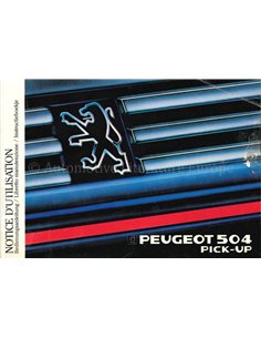 1987 PEUGEOT 504 PICK UP OWNERS MANUAL 
